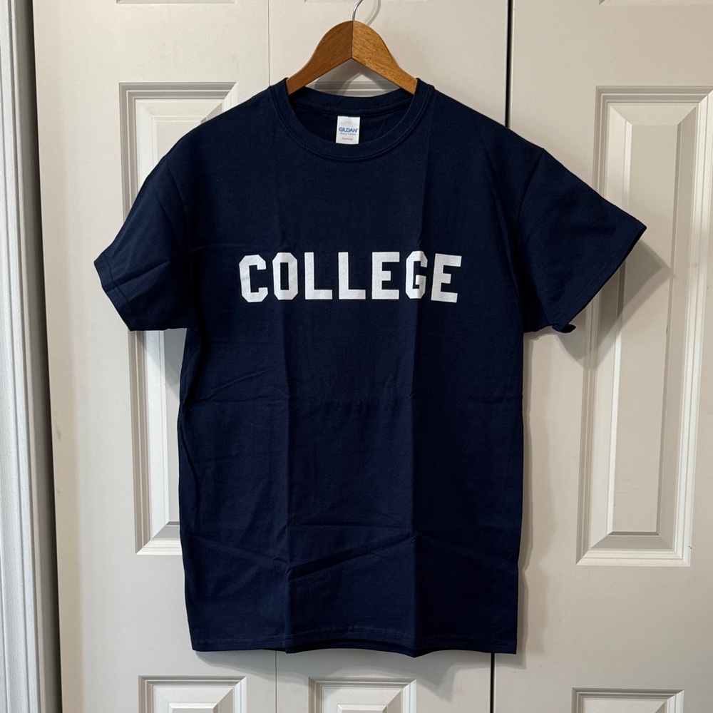 Gildan Navy Blue College Tee